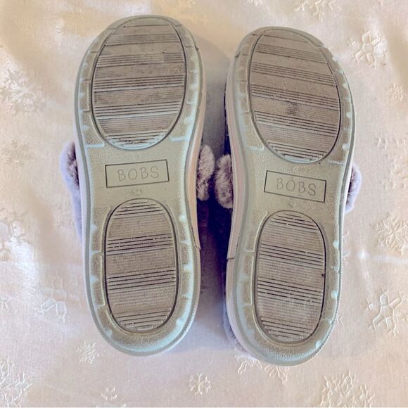BOBS Skechers Kitty Cat Slippers Gray Plush Sz 7 Gorgeous - Picture 6 of 7